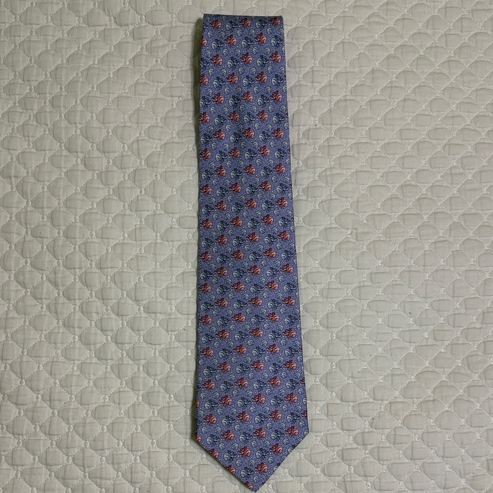 Vineyard Vines 100% Silk Men’s Tie - Hermit Crab - Violet - Picture 2 of 7